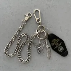 ウォレットチェーン　キーホルダー　アメカジ　ストリート　古着　イーグル　シルバー