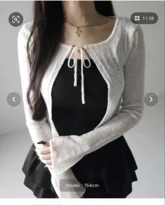 シアーニットカーディガン