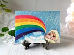 【012】オリキャラ 手描き 創作 アナログイラスト 原画 ヒーリングアート