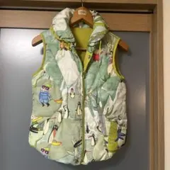 ベイビージェーンキャシャレル　リバーシブル　ダウンベスト リアルファー付き baby jane cacharel キャシャレル リバーシブル ダウン ベスト - メルカリ