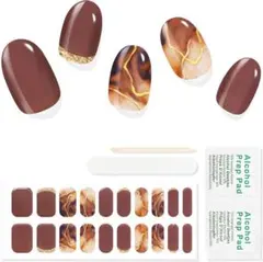 新品 ジェルネイルシール 硬化タイプ ブラウン系 Classy 20枚入り