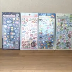ボンボンドロップシール　新作水族館限定４枚セット