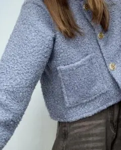 韓国 青 アウター