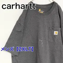 YAW58【US輸入】Carhartt　Tシャツ【メンズ2XLT】グレー黒色