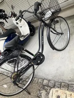 ブラック シティサイクル 前面バスケット付き - メルカリ