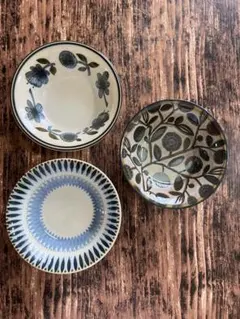 北欧ヴィンテージ花柄オリエンタル柄 3枚 ボウル 和洋食器 オシャレ磁器カフェ風