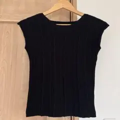 GRL フレンチスリーブニットトップス ブラック