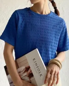 She's Closet ふくれジャガードクルーネック半袖プルオーバーのサムネイル