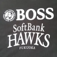 BOSS ✕ SoftBank Hawks コラボ Tシャツ ◀Ｌ▶ ブラック