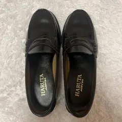 【新品未使用品]】HARUTA コイン ローファー ブラック 黒　23.5cm