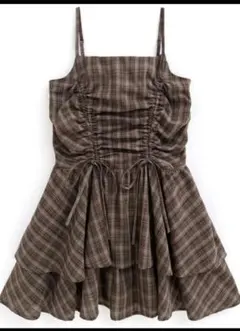 GRL チェック柄 ミニワンピ