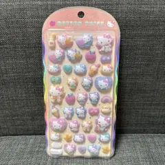 ハローキティ コットンパフィシール　ボンボンドロップシール