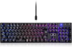 【日本語配列】e元素メカニカル式ゲーミングキーボード 赤軸・青軸