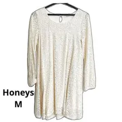 ハニーズ長袖レースワンピース