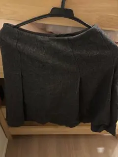 ウール混紡 ダークグレー タイトスカート