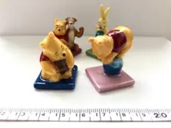 プーさん　陶器フィギュア4個セット&おまけ