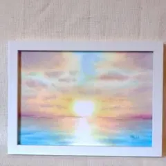 癒しの水彩画1173 sunrise - メルカリ