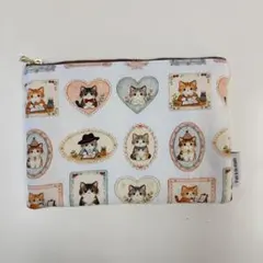 ハンドメイドꕤフラットポーチꕤ猫 - メルカリ