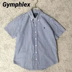 【美品】ジムフレックス ギンガムチェック 半袖シャツ ボタンダウン サイズ14のサムネイル