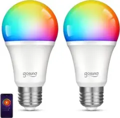 Gosund 調光調色 LED スマート電球 2個 遠隔操作 マルチカラー
