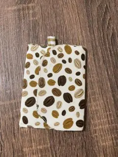 ハンドメイド カードケース コーヒー豆柄