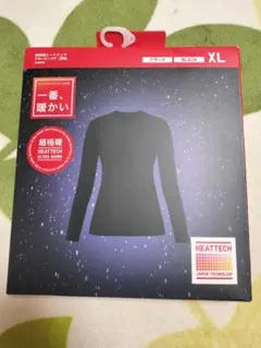 【新品】ユニクロ　超極暖　ヒートテック　クールネックT　ブラック　XL　送料込み