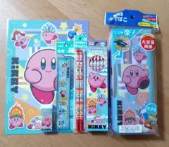 星のカービィ　文房具6点セット　薄型筆箱　2B鉛筆　15cm定規　消しゴム