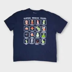 SUPER MARIO BROS スーパーマリオt レトロゲームプリント公式XL