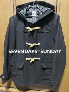 SEVENDAYS=SUNDAY ダッフルコート 黒のサムネイル