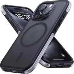 iPhone15 Pro ケース Magsafe対応 エアバッグ保護　ブラック
