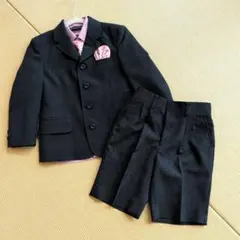 [美品] ヒロミチナカノ　男の子　フォーマル 5点セット　110サイズ　ブラック