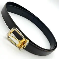 Bally バリー ベルト ゴールドバックル ブラウンベルト 本革 レザー
