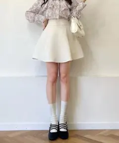 TITIY&CO. ハイウエストフレアミニスカパン