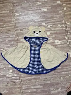 miki HOUSE クマのフード付きポンチョ サイズフリー