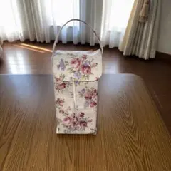 ☆新品未使用☆ボックスティッシュカバー吊り下げ 薔薇生成り柄