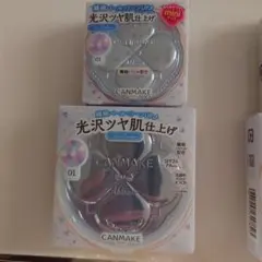 CANMAKE 光沢ツヤ肌仕上げ 01 ミニ＋通常サイズ フェイスパウダー