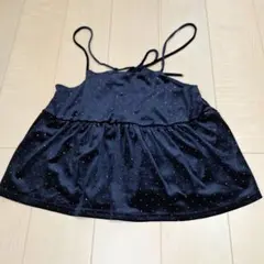 Mサイズ コカ coca ビスチェ ネイビー ラインストーン キャミソール