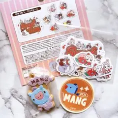 BTS BT21 MANG TinyTAN キーホルダー ステッカー シール