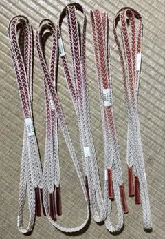 【未使用】帯締め　金属糸　絹100% 着物　正絹　5本セット