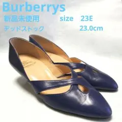 バーバリー　BURBERRYS　未使用　パンプス　ネイビー　23E　23.0cmのサムネイル