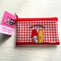 マイメロディ 50周年 フラットポーチ 赤マイメロディ　サンリオ