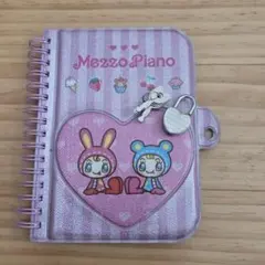 Mezzo Piano 鍵付きミニノート ピンク