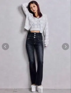 ブーツカットデニム Sサイズ ダークブルー