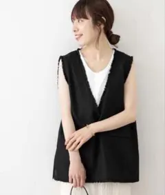 LOUNIE♡2WAYフロントボタンニットベスト - メルカリ