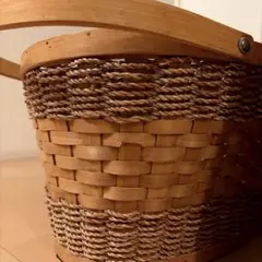 ラタン　籠　小物入れ　収納箱　 バスケット　ヴィンテージ品