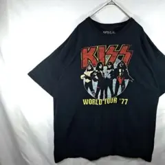 【海外古着】KISS WORLD TOUR '77 プリント　バンドTシャツ