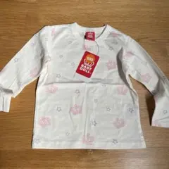 BABYDOLL 長袖Tシャツ 王冠 星柄 ホワイト 100cm