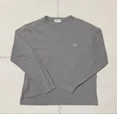 木梨サイクル 長袖Tシャツ ロンT グレー ワンポイント刺繍 自転車ロゴ Sのサムネイル