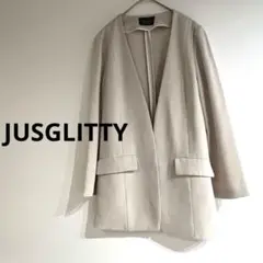 JUSGLITTY ジャスグリッティー ノーカラージャケット カラーレス コートのサムネイル