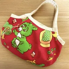 レトロアニマルのミニグラニーバッグ　とり